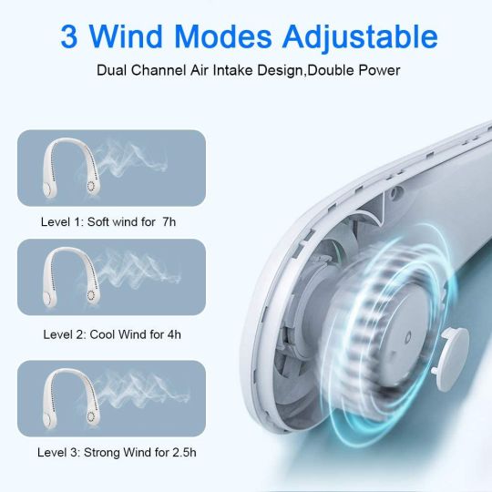 Arctic Air 3-Speed Neck Fan Rechargeable - Elvoque
