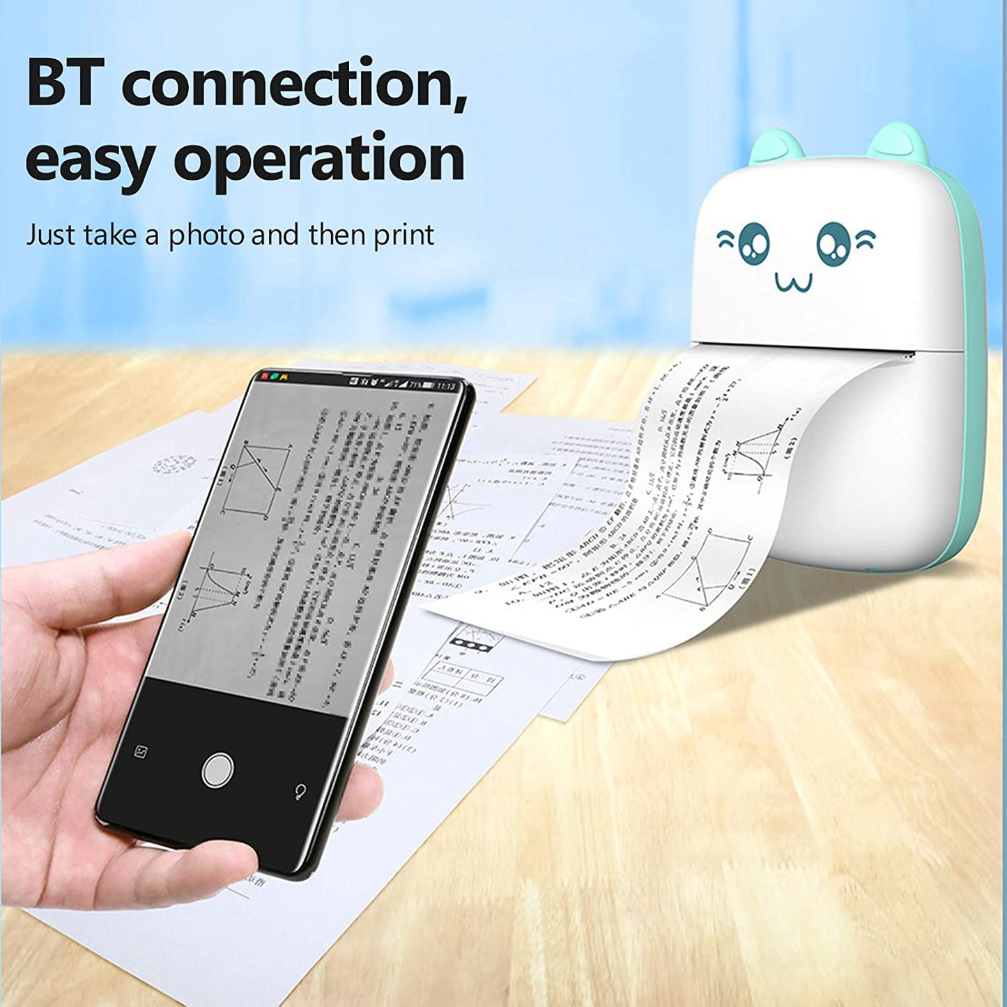 Portable Mini Pocket Printer BT Thermal Printer - Elvoque