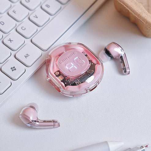 T8 Crystal Wireless Earphones - Transparent (Air 39) - Elvoque