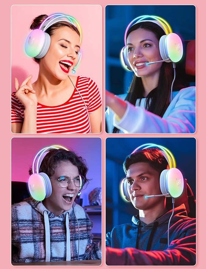 Rainbow Gaming Headphones - Elvoque