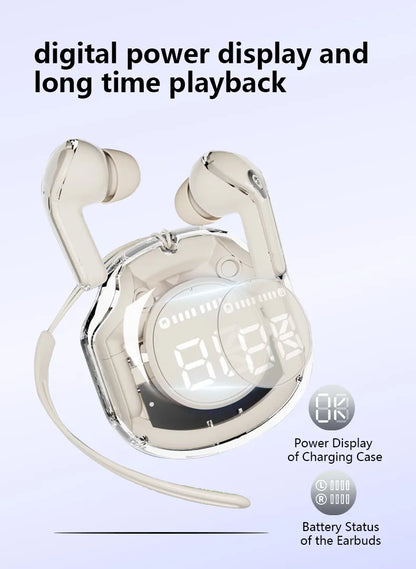 T8 Crystal Wireless Earphones - Transparent (Air 39) - Elvoque
